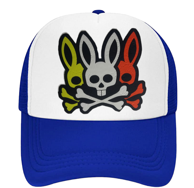 Bunny Hat Adjustable Snapback Trucker Hat Snapback Three Bunny Skulls Hat