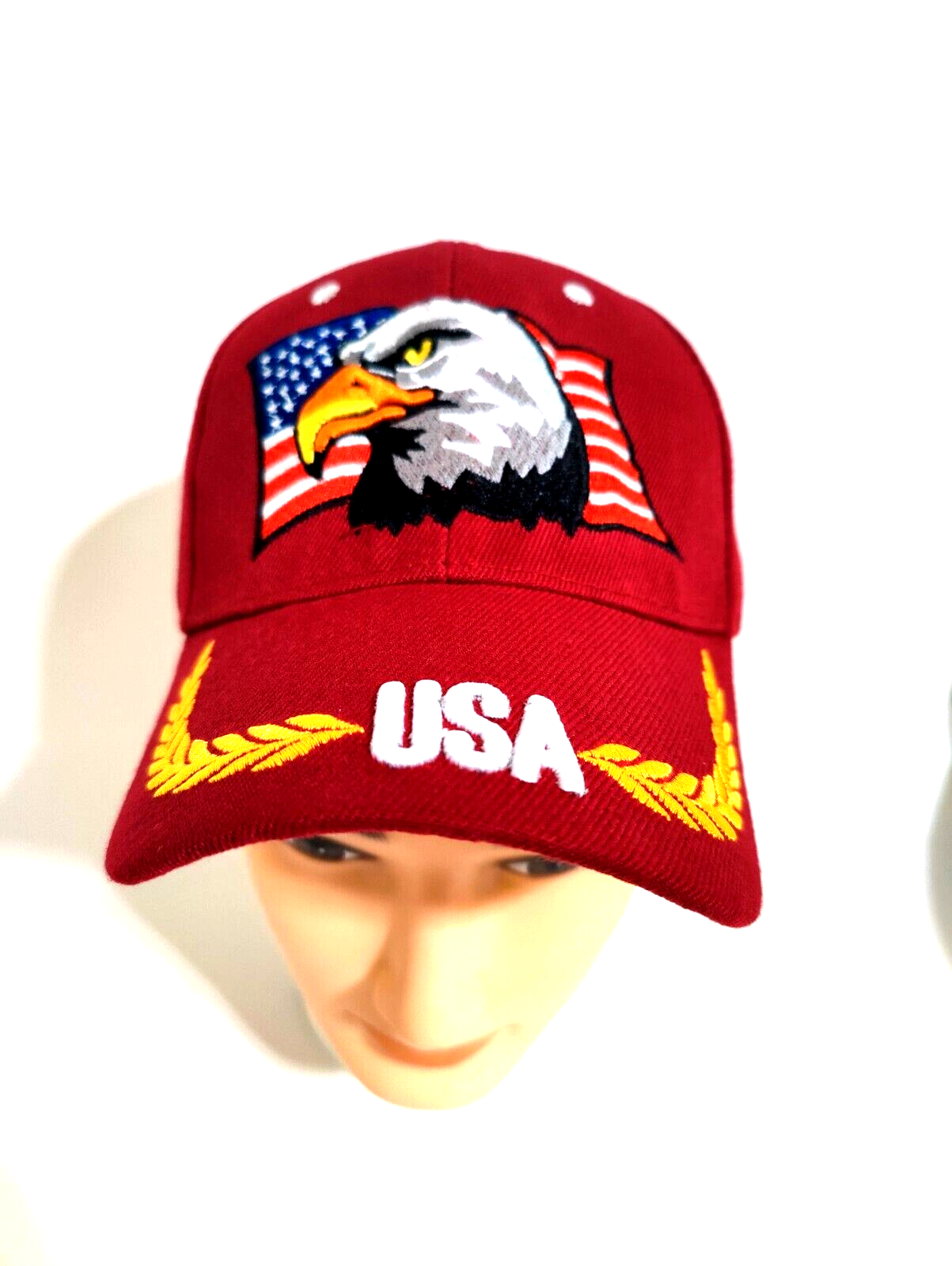 American Flag Eagle Hat Adjustable Baseball Hat American Flag Hat USA Embroidery