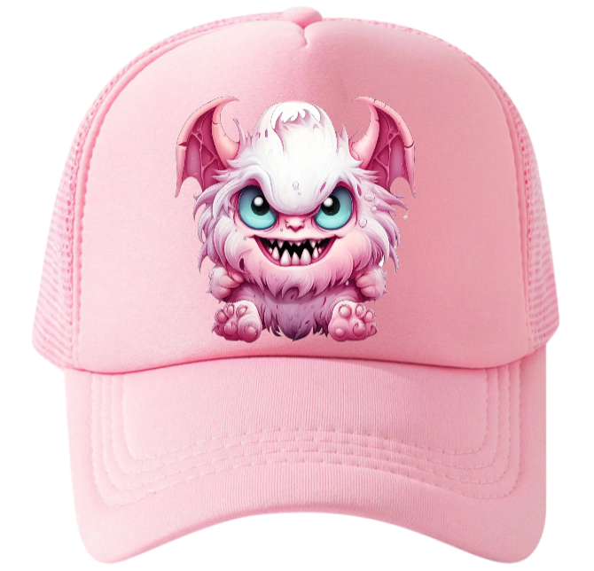 Cute Devil Hat Adjustable Snapback Trucker Hat Angry Alien Evil Devil Cute Cat