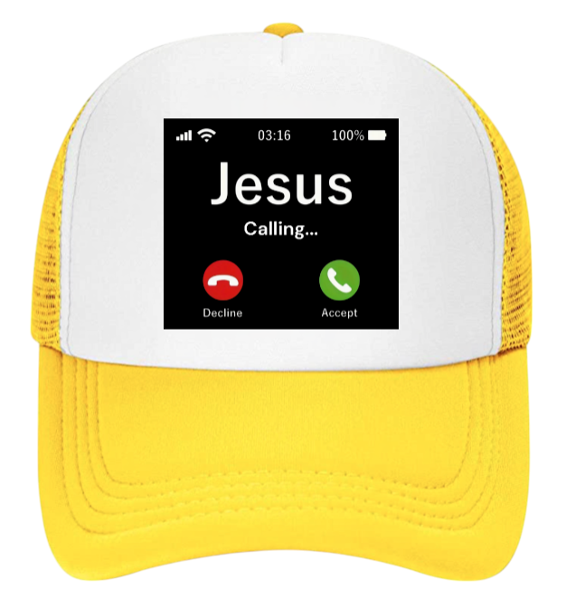 Jesus Is Calling Hat Adjustable Snapback Trucker Hat Jesus Calling Faith Hat