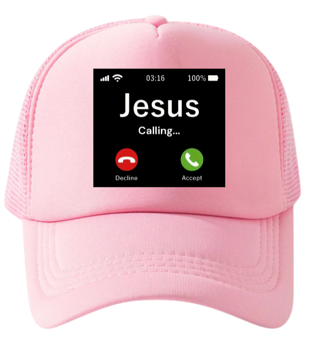 Jesus Is Calling Hat Adjustable Snapback Trucker Hat Jesus Calling Faith Hat
