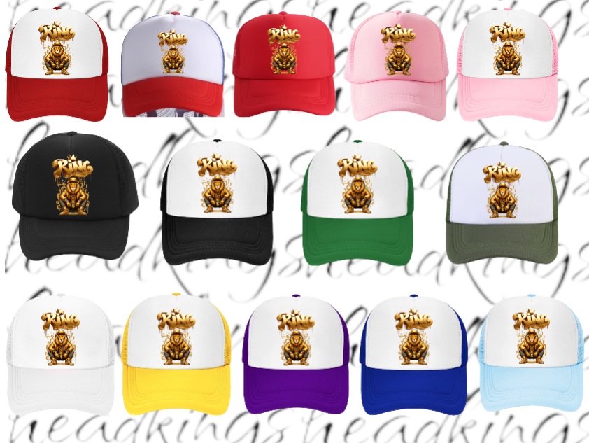 King Hat Adjustable Snapback Trucker Hat Skull Wearing Crown Hat Kingdom Hat