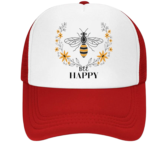 Bee Happy Baseball Hat Trucker Hat Adjustable Snapback BEE Hat