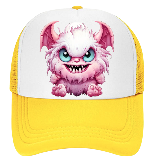 Cute Devil Hat Adjustable Snapback Trucker Hat Angry Alien Evil Devil Cute Cat
