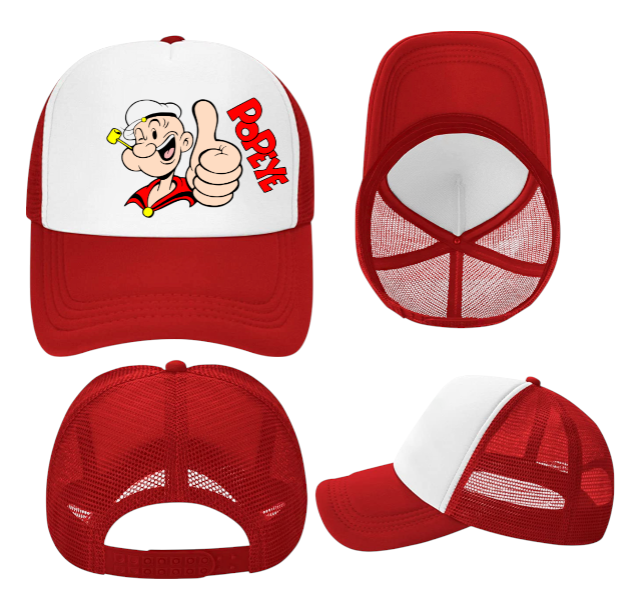 Popeye Hat Adjustable Snapback Trucker Hat Popeyes Chicken Hat Red Chicken Lover