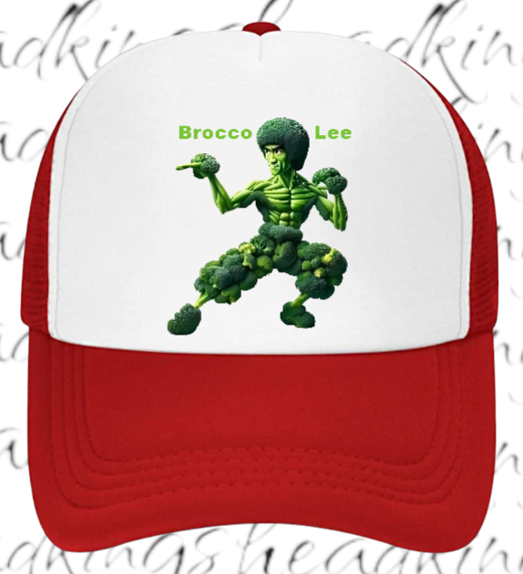 Kung Fu Hat Brocco-Lee Adjustable Snapback Trucker Hat Broccoli Fighter Hat