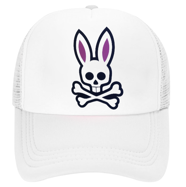 Bunny Hat Adjustable Snapback Trucker Hat Bunny Skull Bunny Skeleton Hat