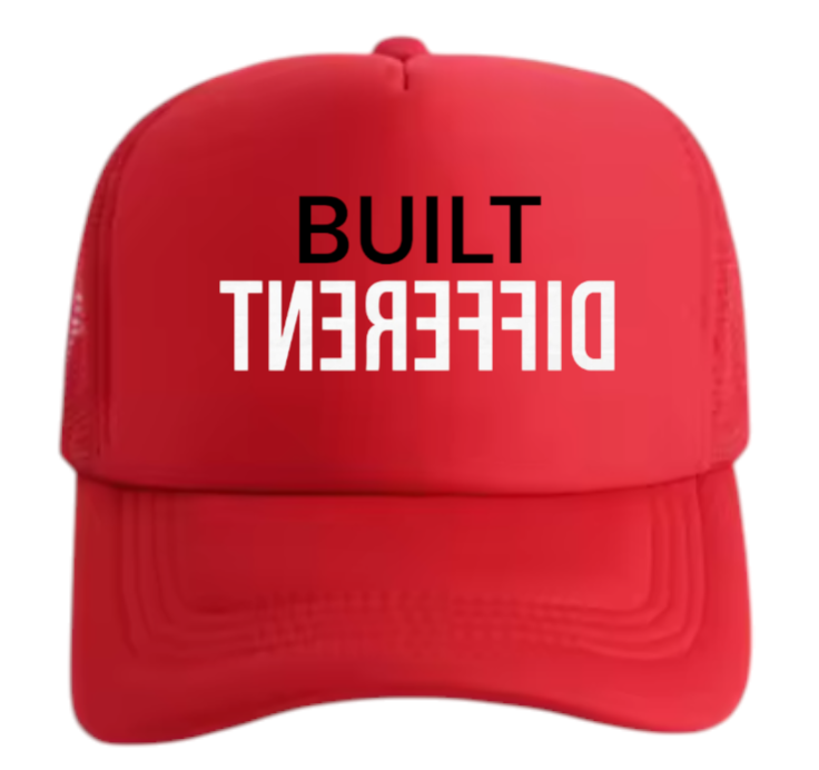 Built Different Hat Adjustable Snapback Trucker Hat Match with Sneakers Jordan 4