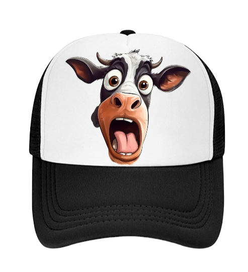 Lactose Tolerant Hat Adjustable Snapback Trucker Hat Surprised Cow Funny Hat