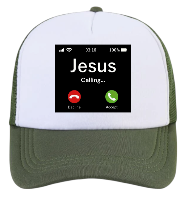 Jesus Is Calling Hat Adjustable Snapback Trucker Hat Jesus Calling Faith Hat