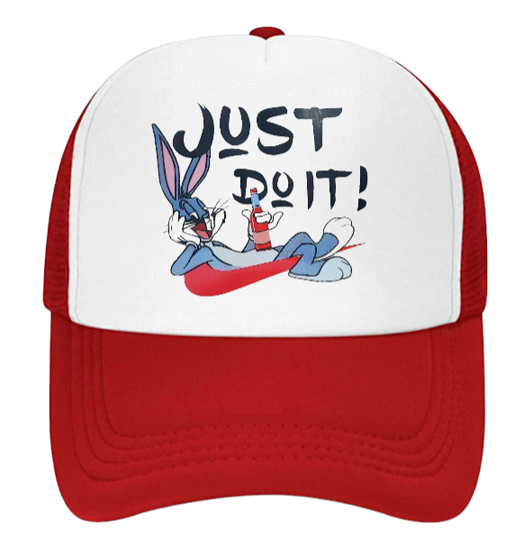 Just Do It Hat Adjustable Snapback Trucker Hat Drinking Hat Anime Bunny Hat