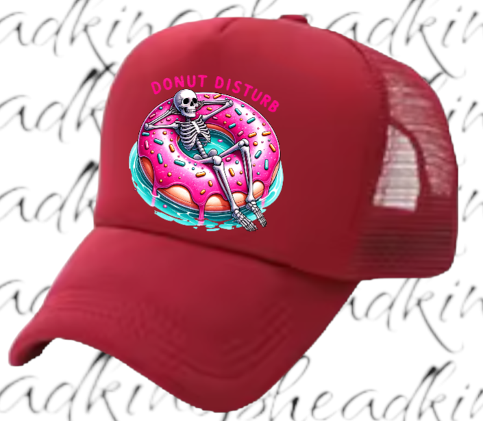 Donut Hat Do Not Disturb Adjustable Snapback Trucker Hat Summer Hat Doughnut Hat