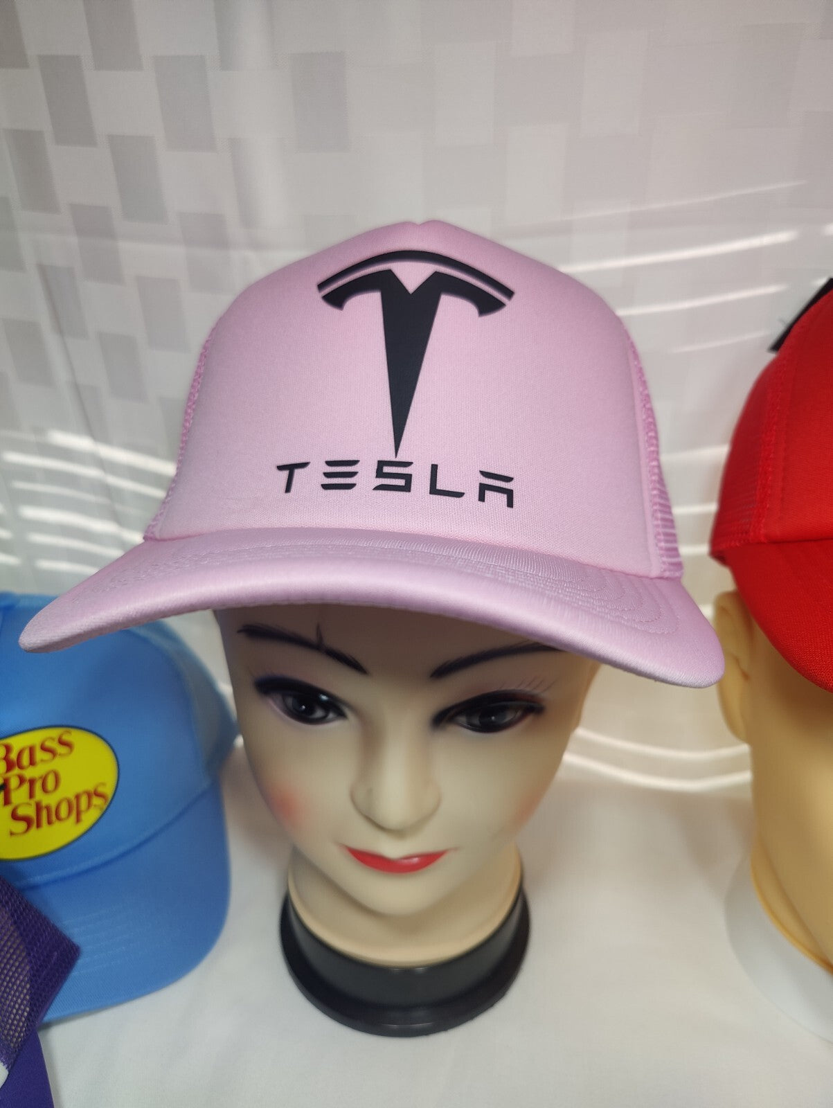 Tesla Hat Adjustable Snapback Trucker Outdoors Hat Tesla Gift Car Lover Hat Pink