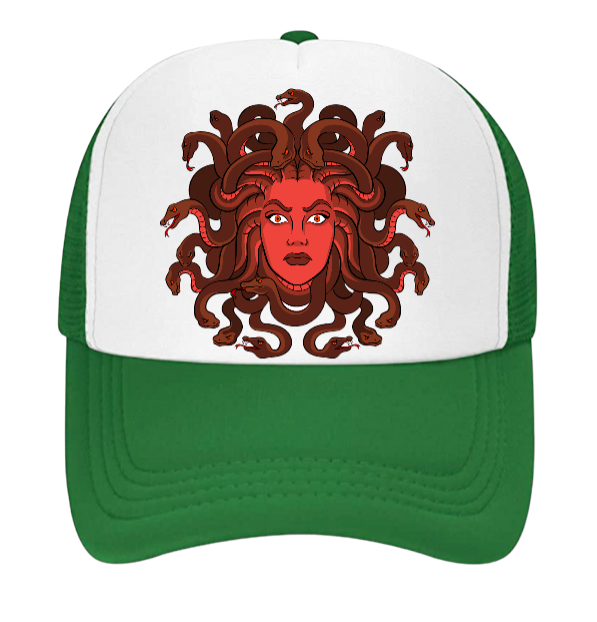 Medusa Baseball Hat Beauty Goddess Mythological Creature Trucker Hat Snakes