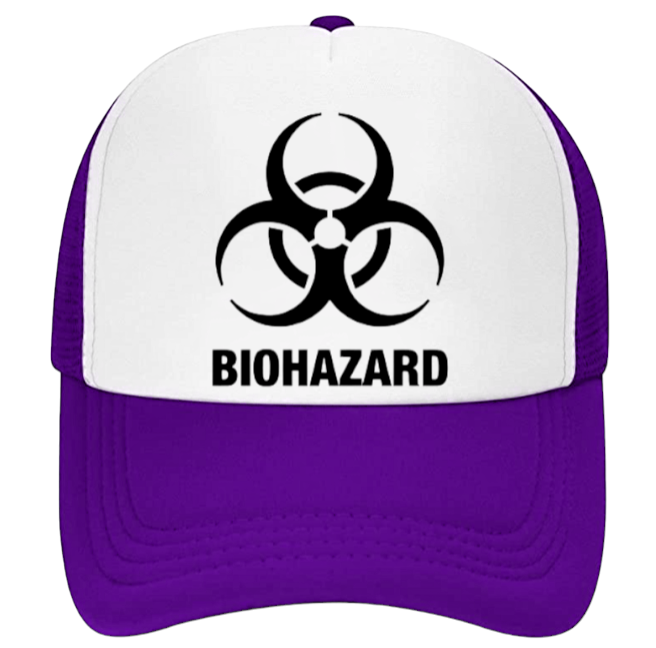 Biohazard Hat Caution Trucker Hat Adjustable Snapback Hat Outdoors Hat Biohazard