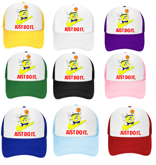 Basketball Hat Adjustable Snapback Trucker Hat Anime Cartoon Playing Basketball