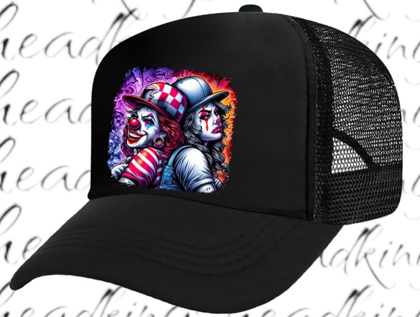 Funny Hat Laugh Now Cry Later Adjustable Snapback Trucker Hat Colorful Clown Hat