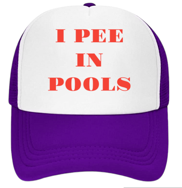 I Pee In Pools Hat Adjustable Snapback Trucker Hat Funny Hat Outdoor Summer Hat