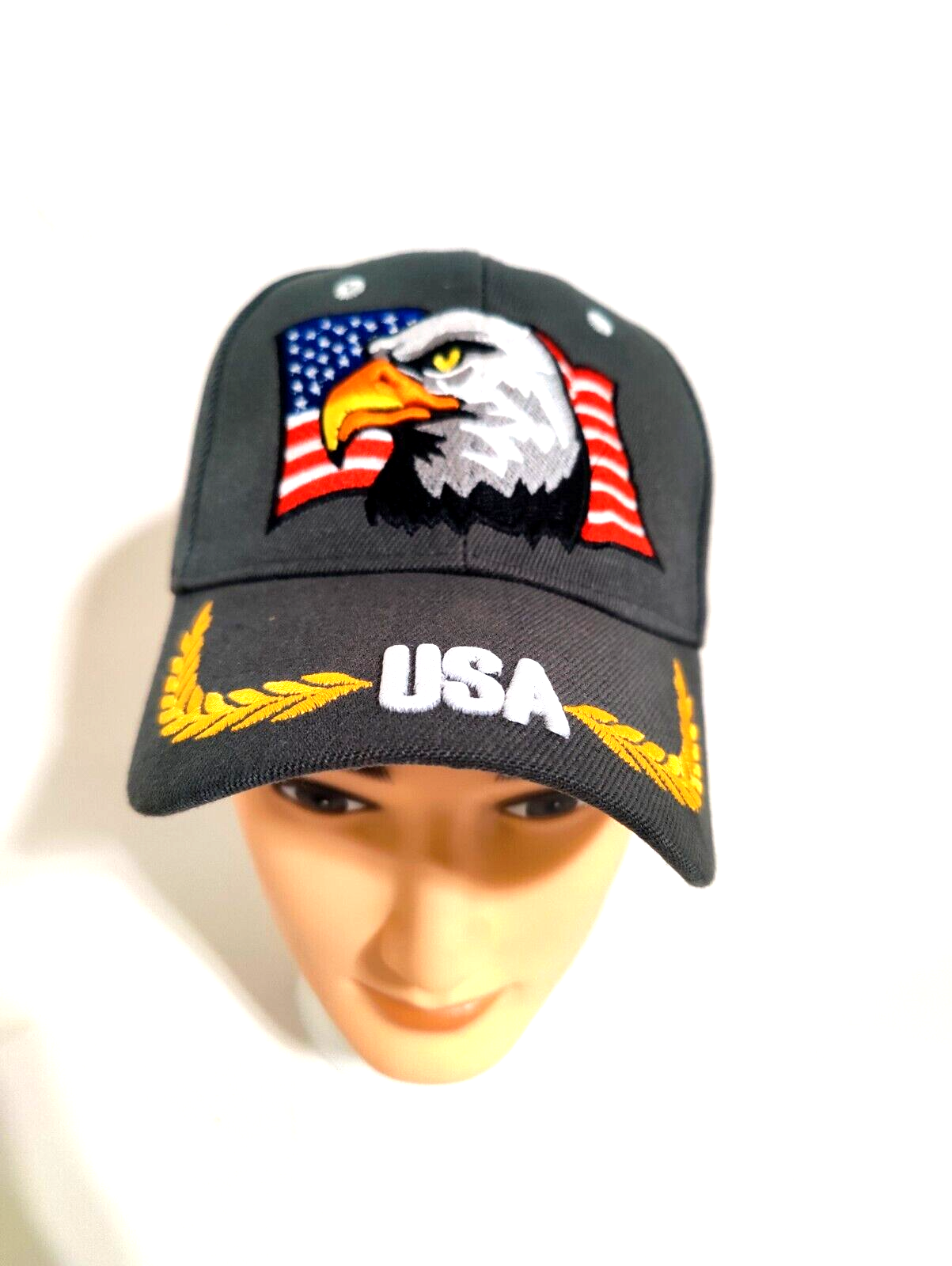 American Flag Eagle Hat Adjustable Baseball Hat American Flag Hat USA Embroidery
