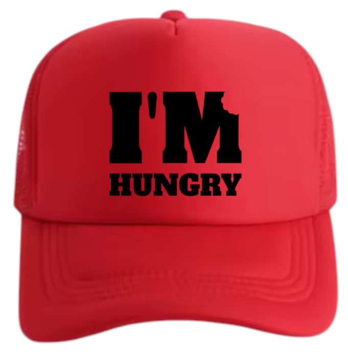 I'm Hungry Hat Adjustable Snapback Trucker Hat Gift for Foodie People Funny Hat