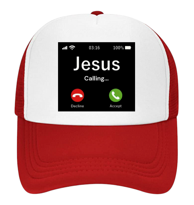 Jesus Is Calling Hat Adjustable Snapback Trucker Hat Jesus Calling Faith Hat
