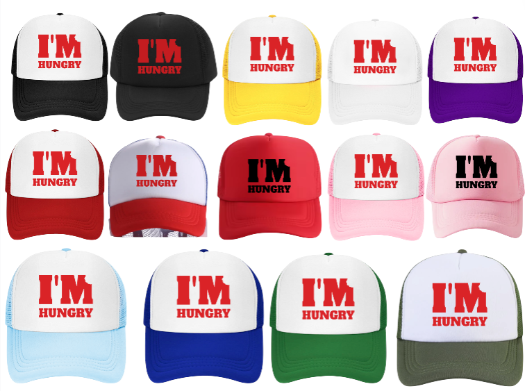 I'm Hungry Hat Adjustable Snapback Trucker Hat Gift for Foodie People Funny Hat