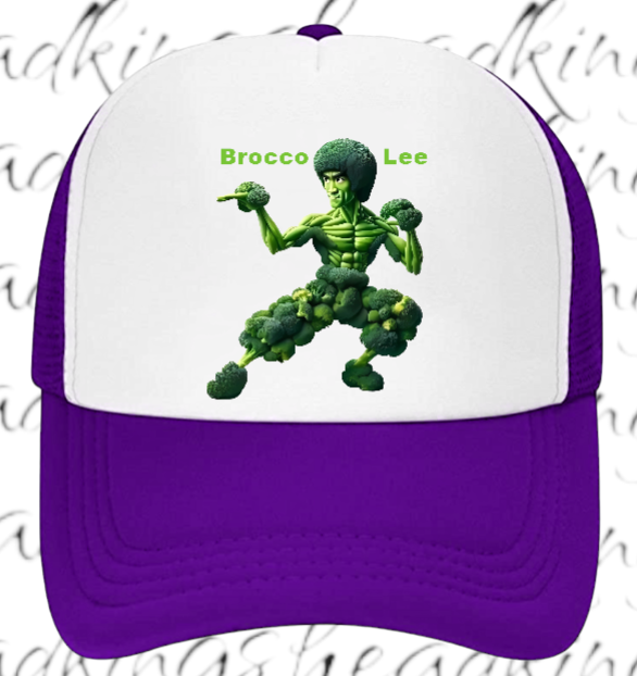 Kung Fu Hat Brocco-Lee Adjustable Snapback Trucker Hat Broccoli Fighter Hat