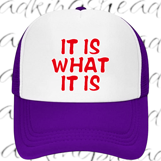 Funny Hat Adjustable Snapback Trucker Hat It is What is IS Hat Outdoors Hat
