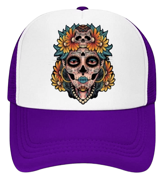 Tattoo Skull Hat Mexican Day Of The Dead Hat Adjustable Hat Hat Snapback