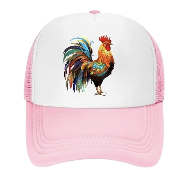 Chicken Hat Adjustable Snapback Trucker Hat Cock Rooster Hat Animal Lover Gift