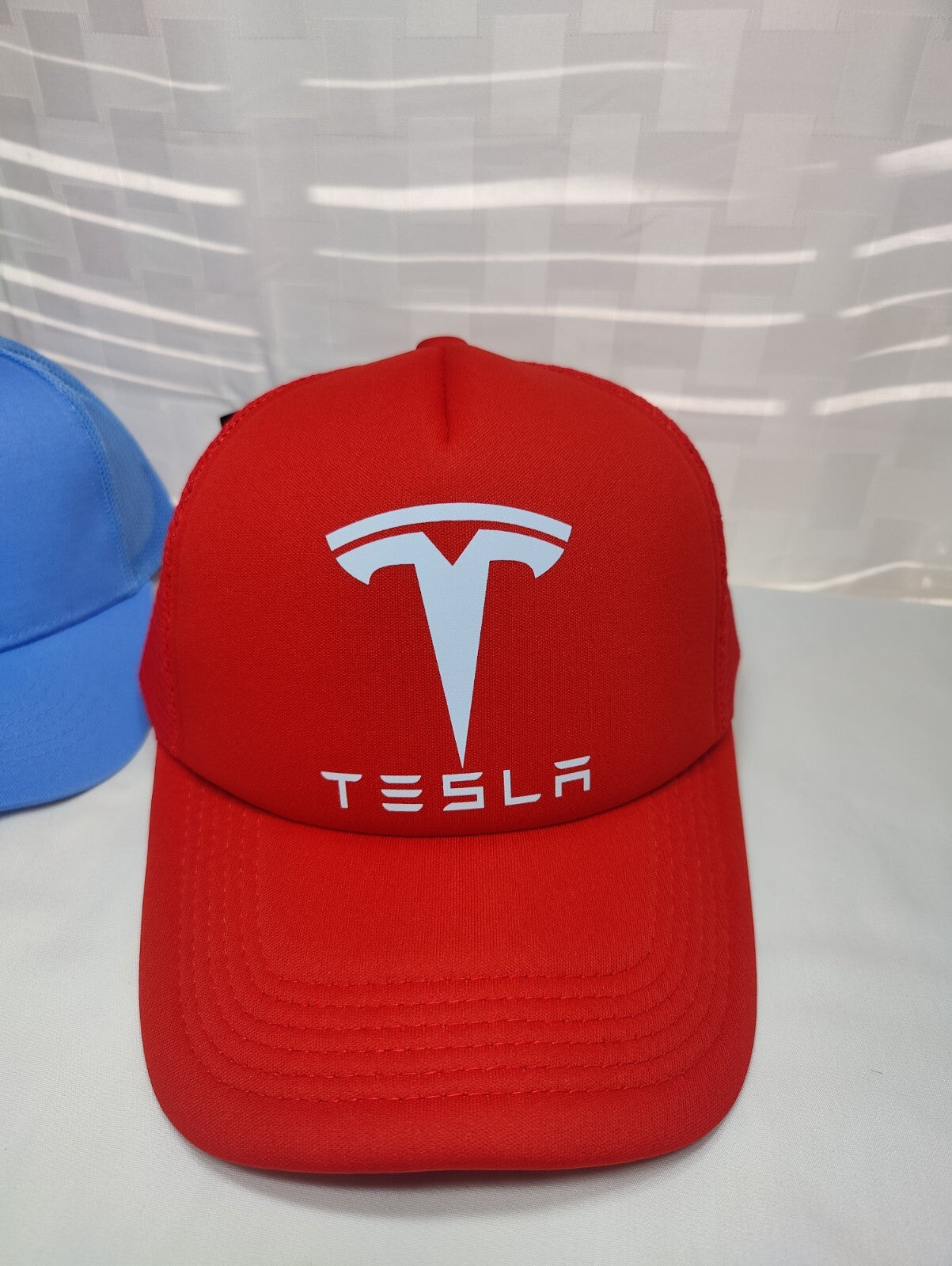 Tesla Hat Adjustable Snapback Trucker Outdoors Hat Tesla Gift Car Lover Hat Red