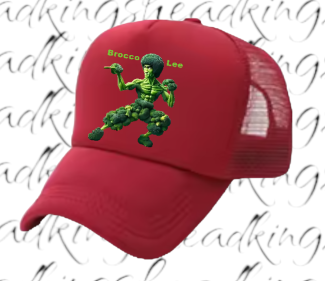 Kung Fu Hat Brocco-Lee Adjustable Snapback Trucker Hat Broccoli Fighter Hat