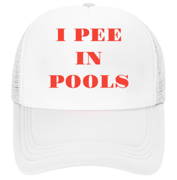 I Pee In Pools Hat Adjustable Snapback Trucker Hat Funny Hat Outdoor Summer Hat