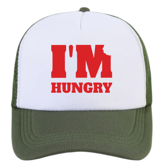 I'm Hungry Hat Adjustable Snapback Trucker Hat Gift for Foodie People Funny Hat