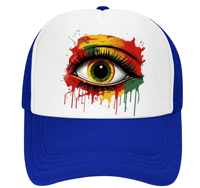 Third Eye Hat Adjustable Trucker Hat Colorful Big Eye Multicolor Beautiful Eye