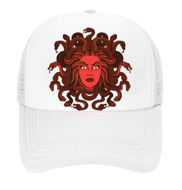 Medusa Baseball Hat Beauty Goddess Mythological Creature Trucker Hat Snakes