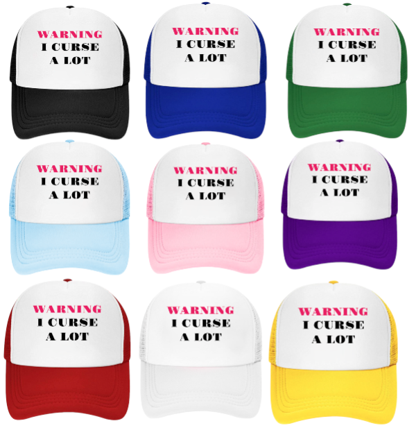 I Curse A lot Hat Adjustable Snapback Trucker Hat Funny Hat Cursing People Gift
