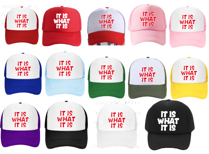 Funny Hat Adjustable Snapback Trucker Hat It is What is IS Hat Outdoors Hat