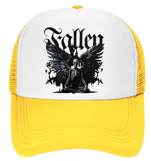 Fallen Angles Hat Adjustable Snapback Trucker Hat Dark Angle With Wings Hat