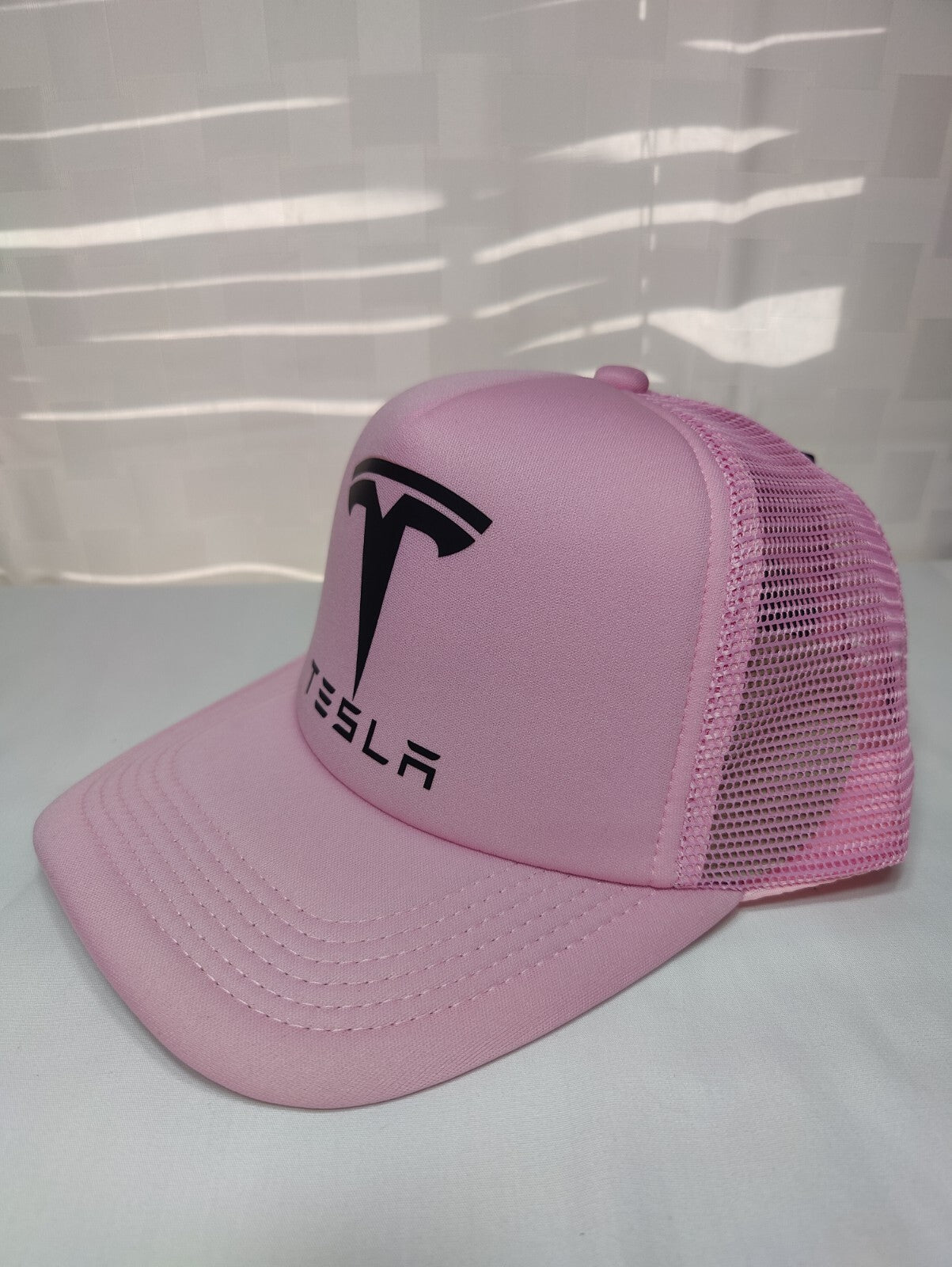Tesla Hat Adjustable Snapback Trucker Outdoors Hat Tesla Gift Car Lover Hat Pink