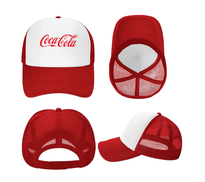 Soda Hat Coca-Coca Hat Adjustable Snapback Trucker Hat Beverage Drinking Hat