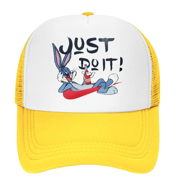 Just Do It Hat Adjustable Snapback Trucker Hat Drinking Hat Anime Bunny Hat