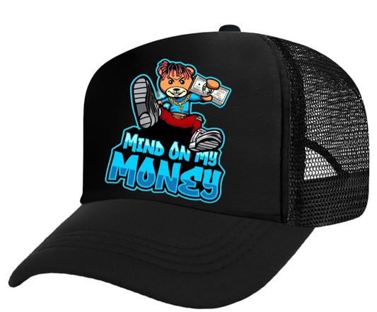 100 Dollar Bills Hat Trucker Hat Adjustable Snapback Hustle My Mind On Money