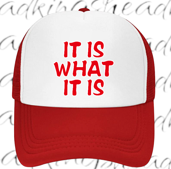 Funny Hat Adjustable Snapback Trucker Hat It is What is IS Hat Outdoors Hat