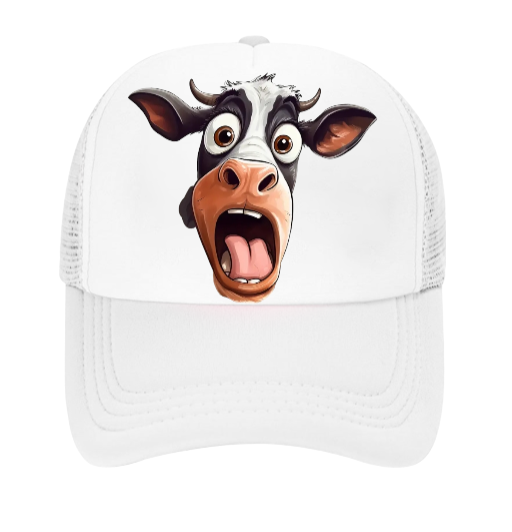 Lactose Tolerant Hat Adjustable Snapback Trucker Hat Surprised Cow Funny Hat