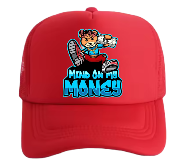 100 Dollar Bills Hat Trucker Hat Adjustable Snapback Hustle My Mind On Money