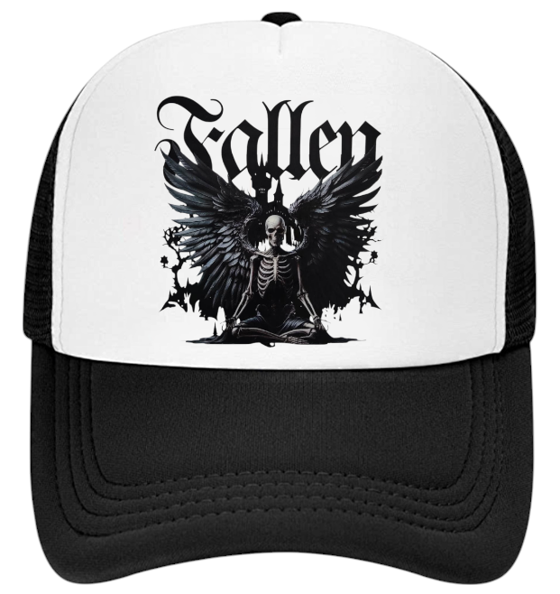 Fallen Angles Hat Adjustable Snapback Trucker Hat Dark Angle With Wings Hat