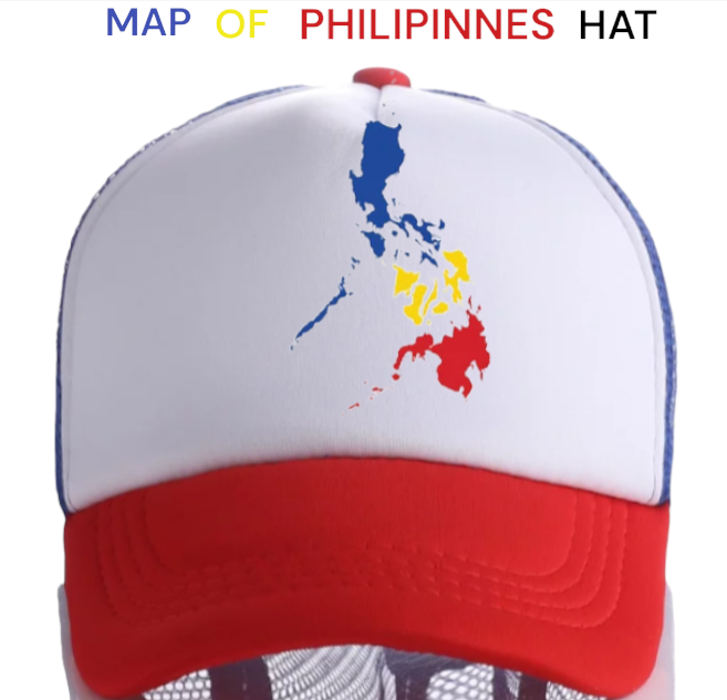 Map of Philippines Hat Adjustable Snapback Trucker Hat Pinoy Pride Outdoors Hat