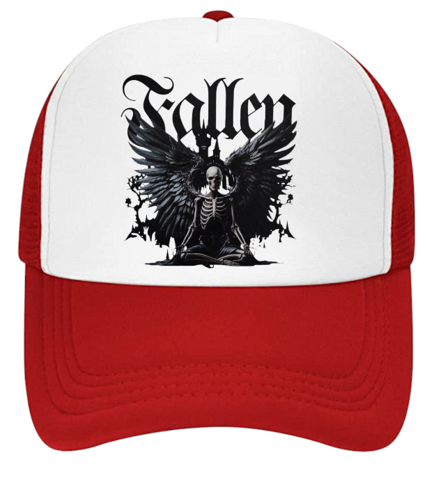 Fallen Angles Hat Adjustable Snapback Trucker Hat Dark Angle With Wings Hat