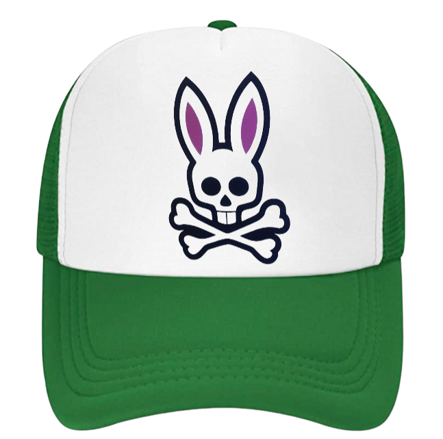 Bunny Hat Adjustable Snapback Trucker Hat Bunny Skull Bunny Skeleton Hat